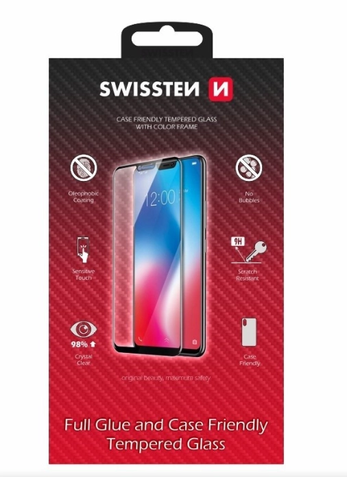 Swissten Full Face Tempered Glass for