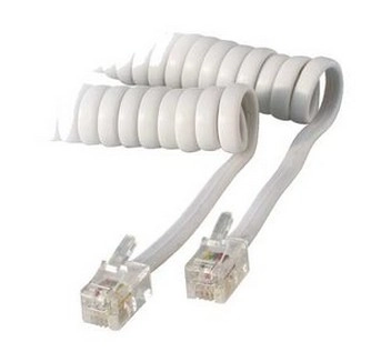 S/CONN 2m RJ10 Transparent  White 70132