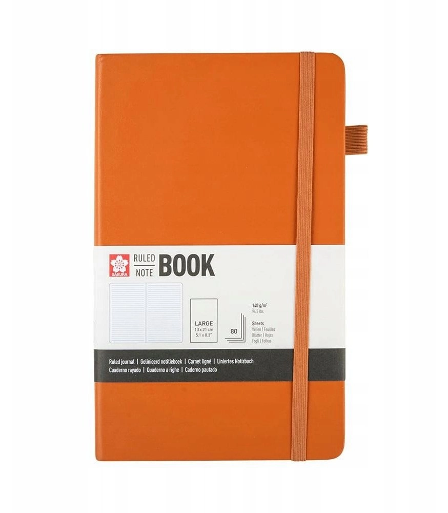 Sakura Ruled Hard Cover Notebook 13x21