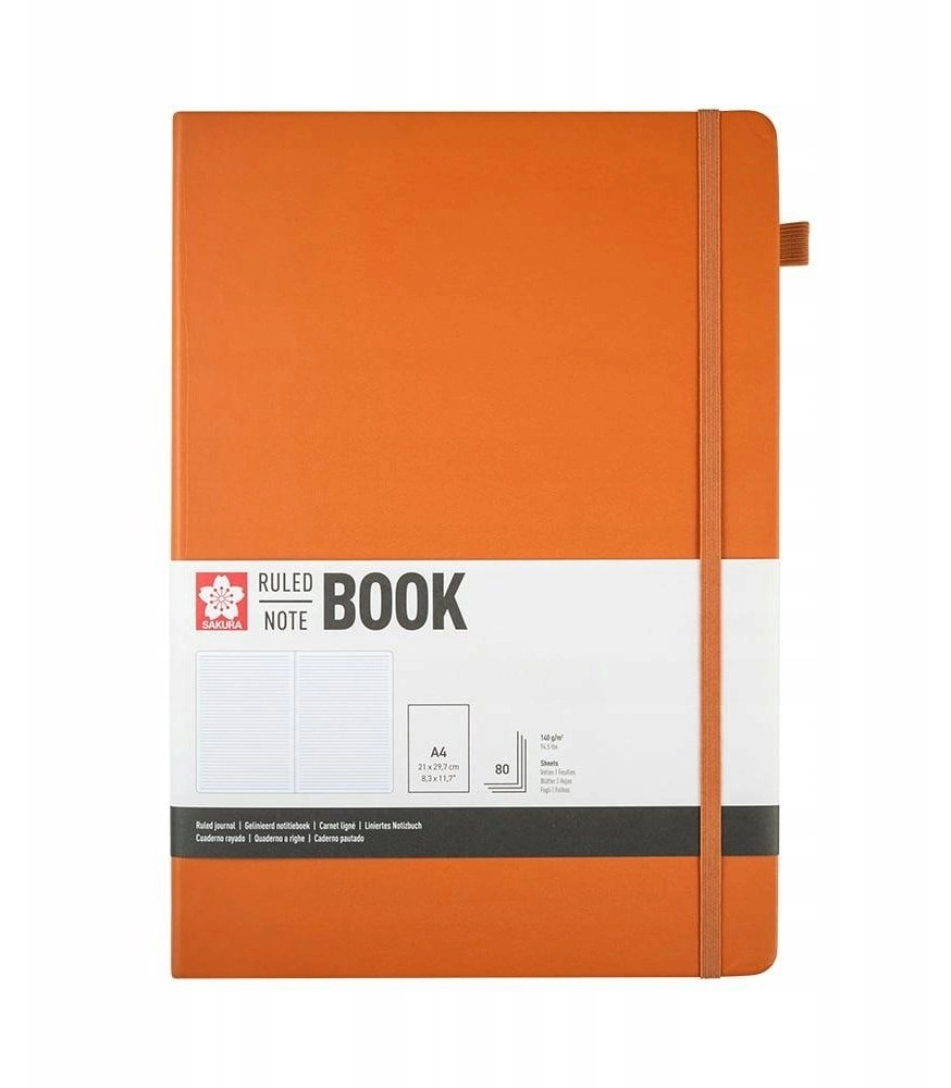 Sakura Ruled Hard Cover Notebook A4