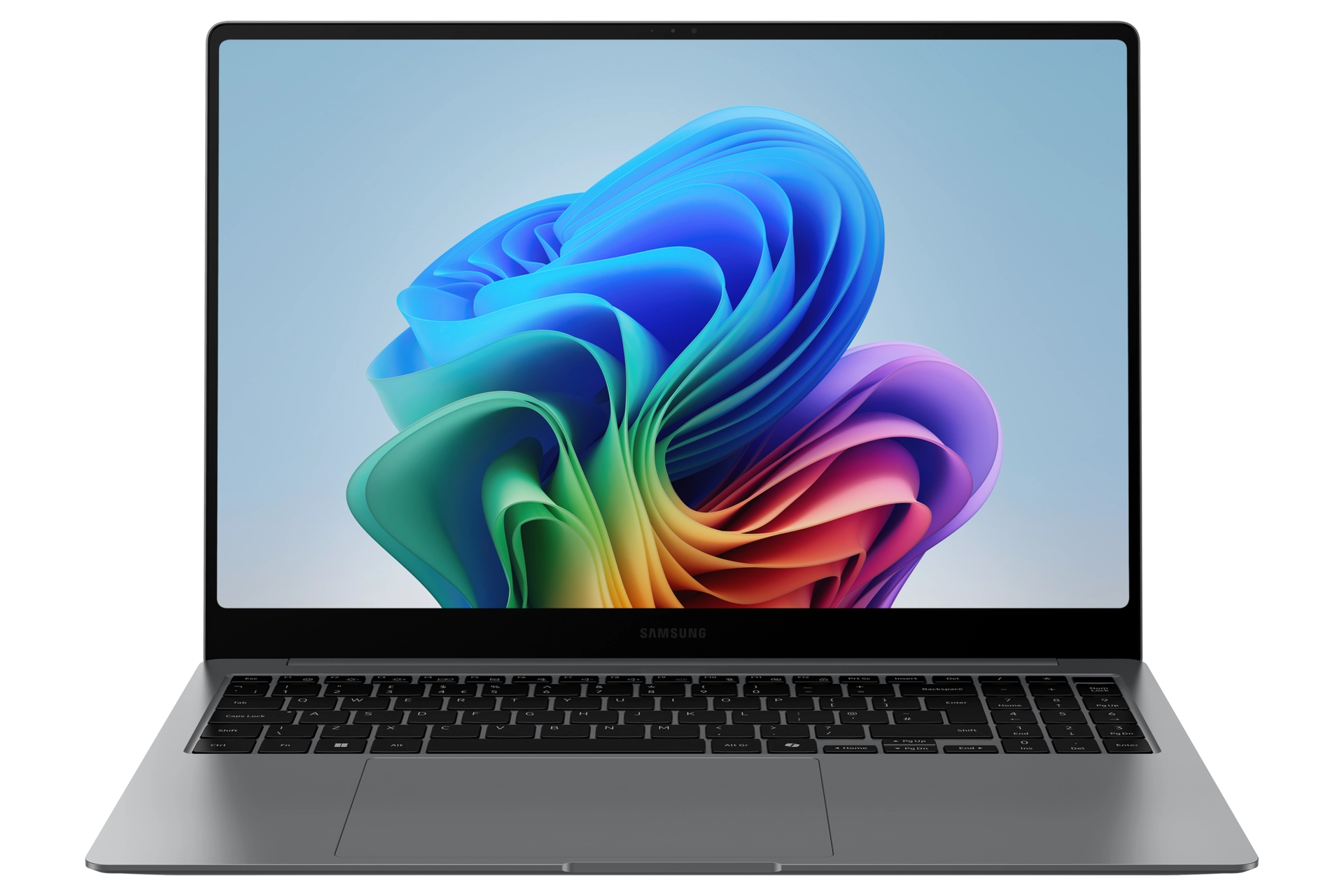 Samsung NP960XHAA-EXP Intel Core Ultra 5 256V Portatīvais dators 40,6 cm (16") Skārienjūtīgais ekrāns 2.8K 16 GB LPDDR5x-SDRAM 512 GB SSD Wi-Fi 7 (802.11be) Windows 11 Home Pelēks