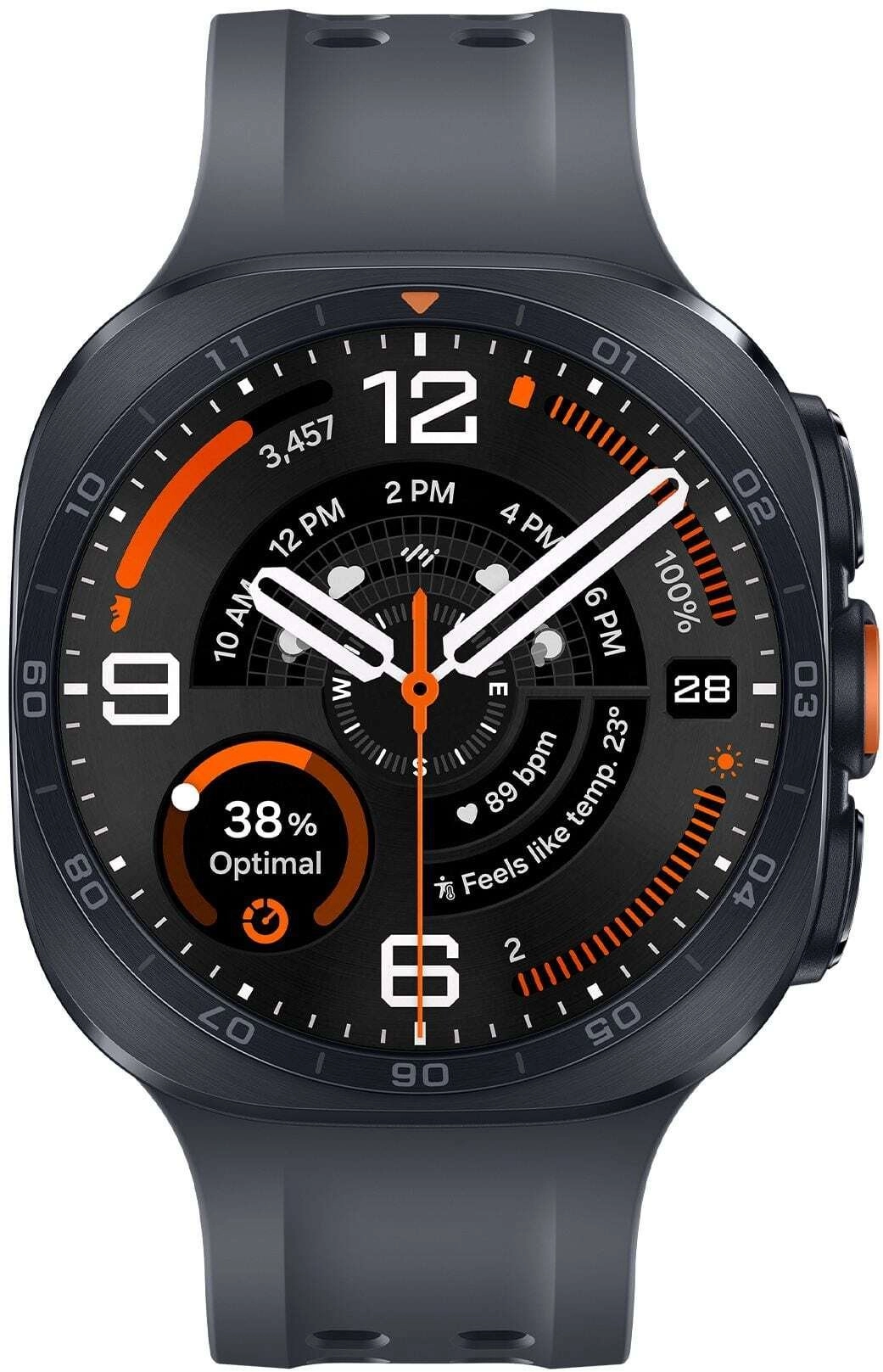 Samsung Galaxy Watch Ultra2 3,81 cm (1.5") AMOLED 47 mm Digitāls 498 x 498 pikseļi Skārienjūtīgais ekrāns 4G Pelēks Wi-Fi GPS
