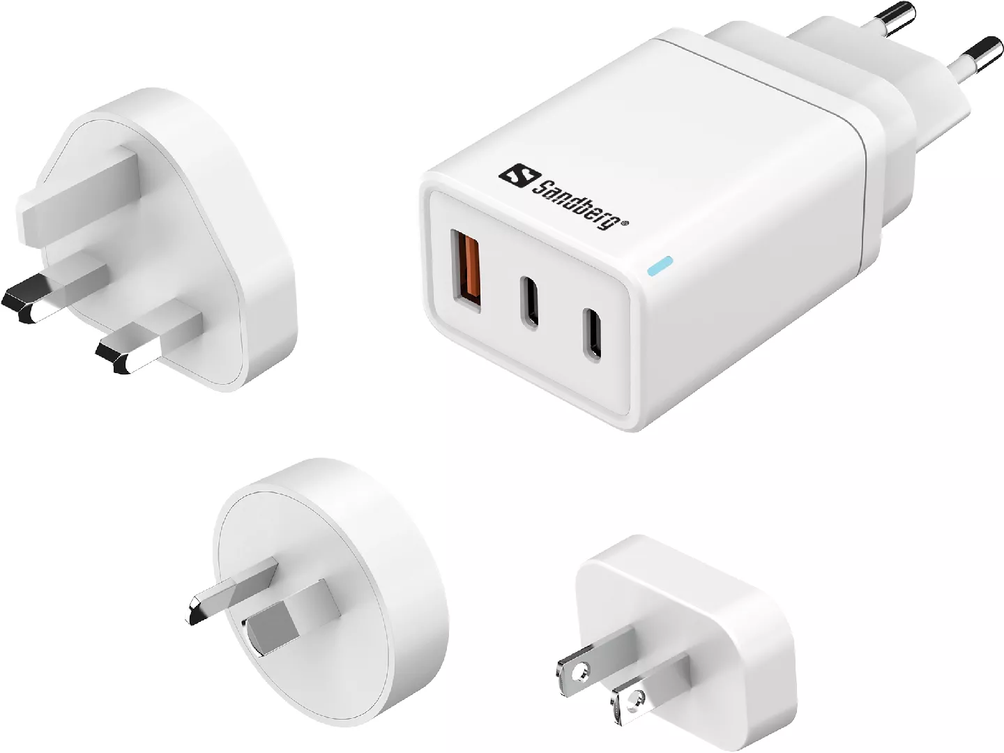 Sandberg 3in1 TravelCharger USB-C/A 65W 3in1