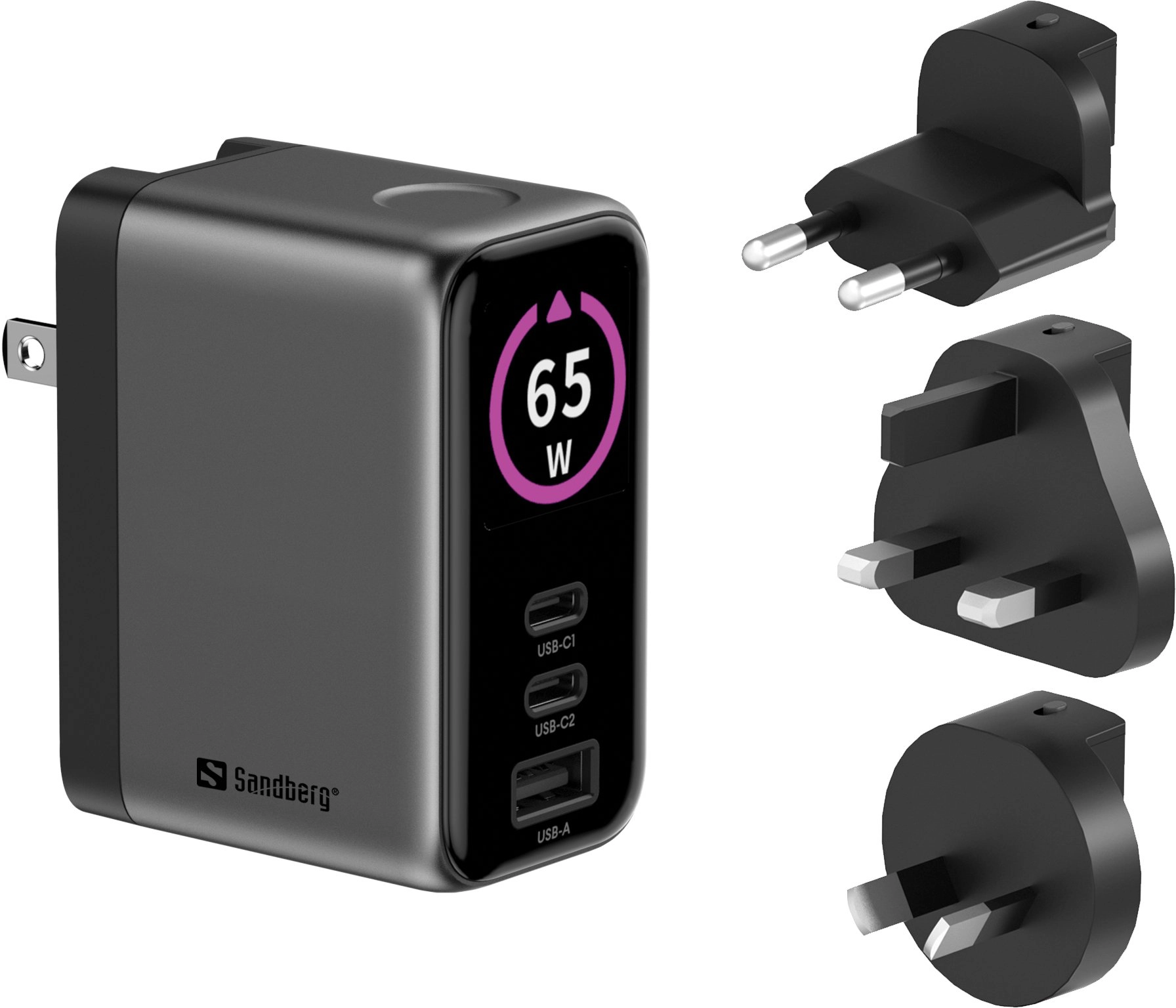 Sandberg Travel Charger PD65W Display 441-70