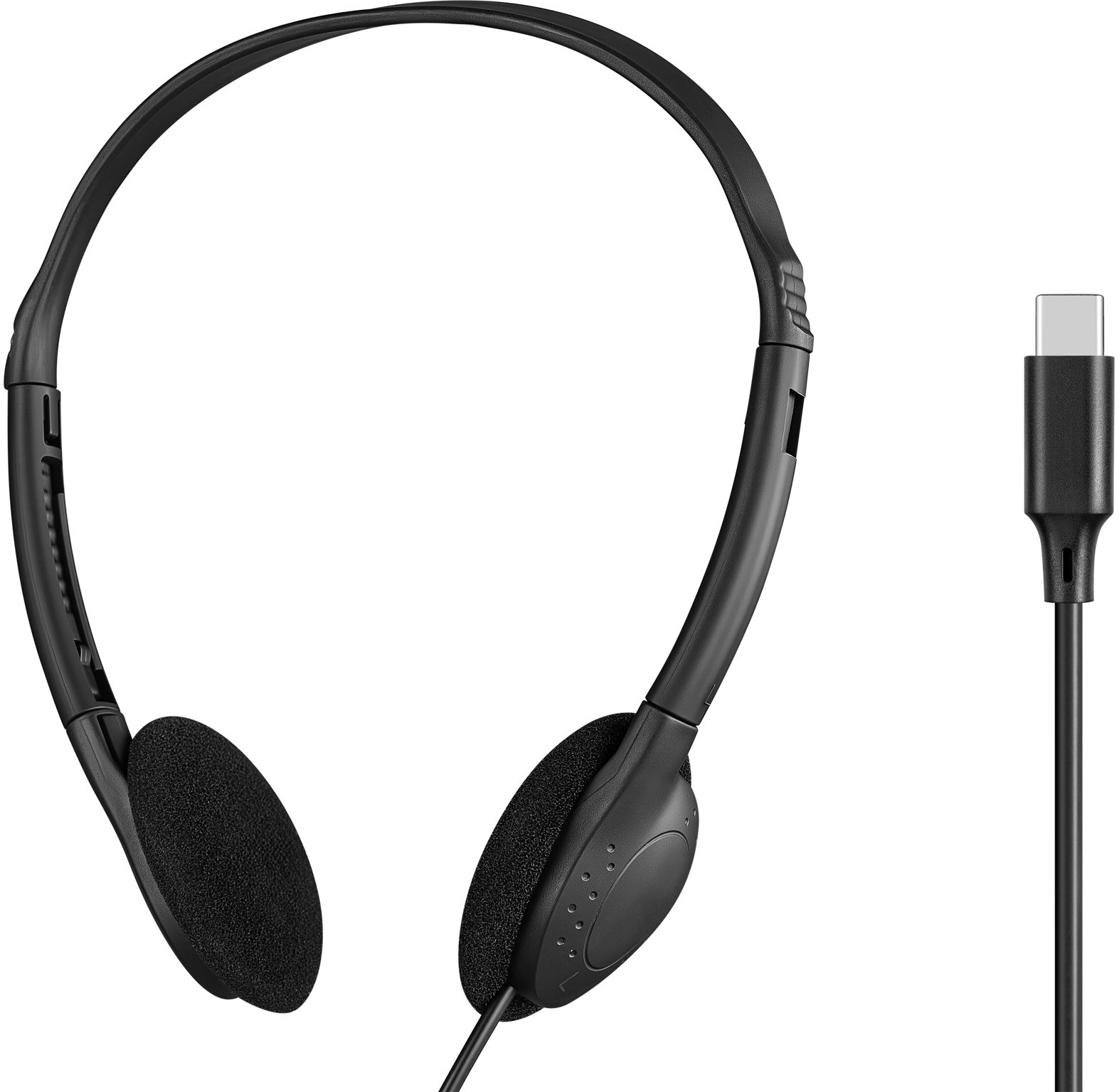 Sandberg 825-32 austiņas un brīvroku komplekts Vadu Birojs / zvanu centrs USB Veids-C Melns