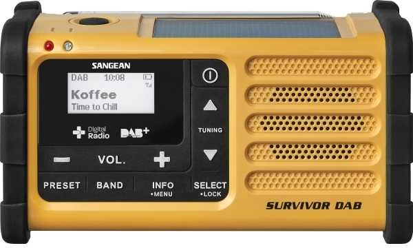 Sangean MMR-88 DAB+ (USB-C) yellow emergency/crank/solar