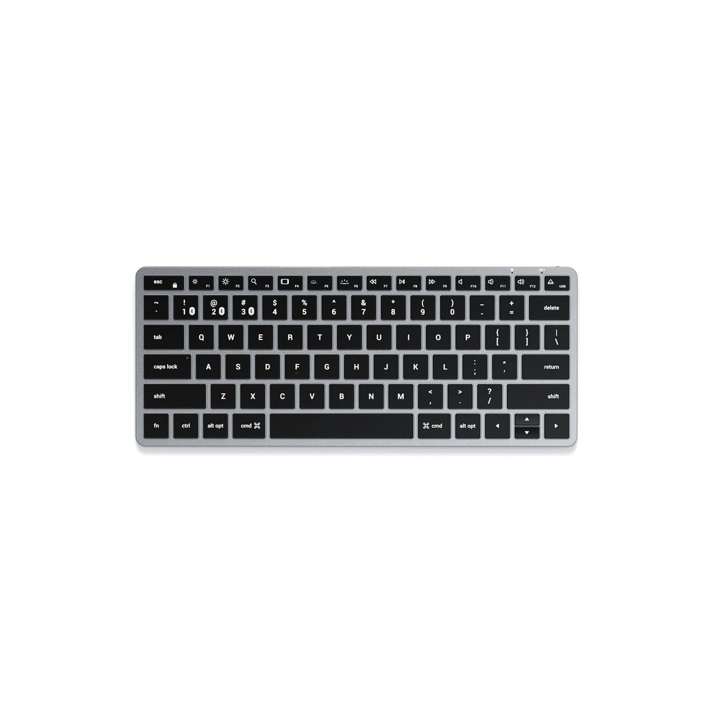 Satechi Slim X1 tastatūra Birojs Bluetooth sistēma QWERTZ Vācu Melns, Pelēks