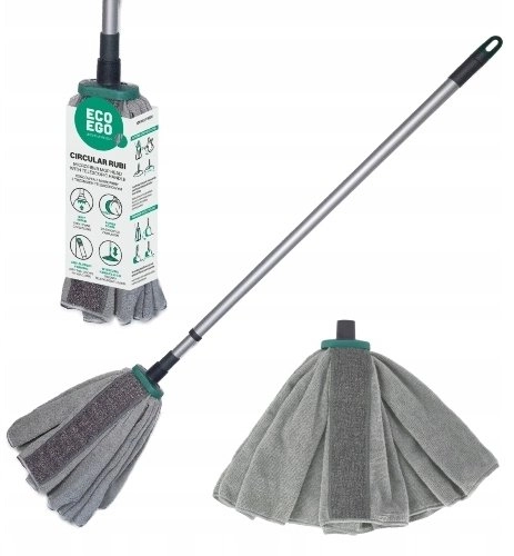 Microfiber mop head with telescopic handle