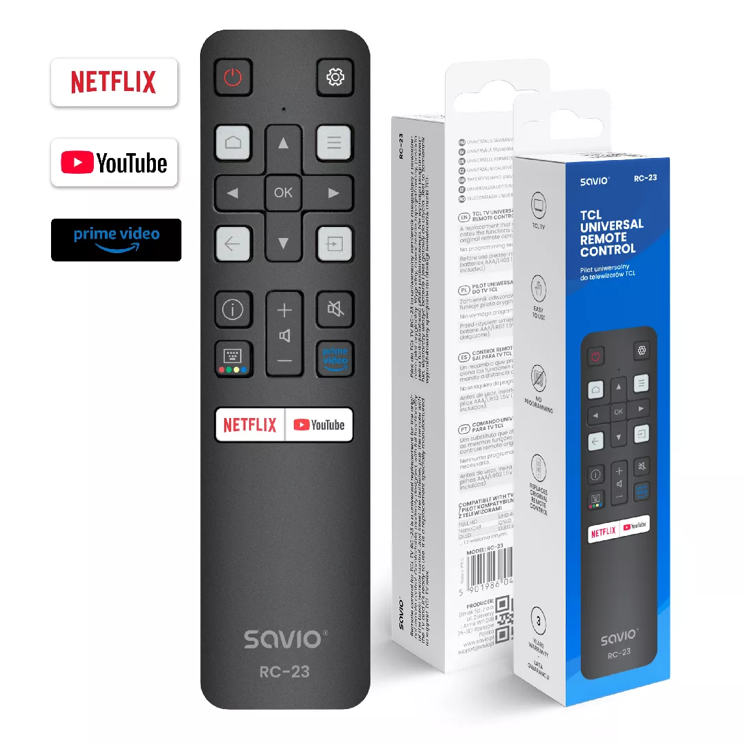 Savio RC-23 remote control IR Wireless