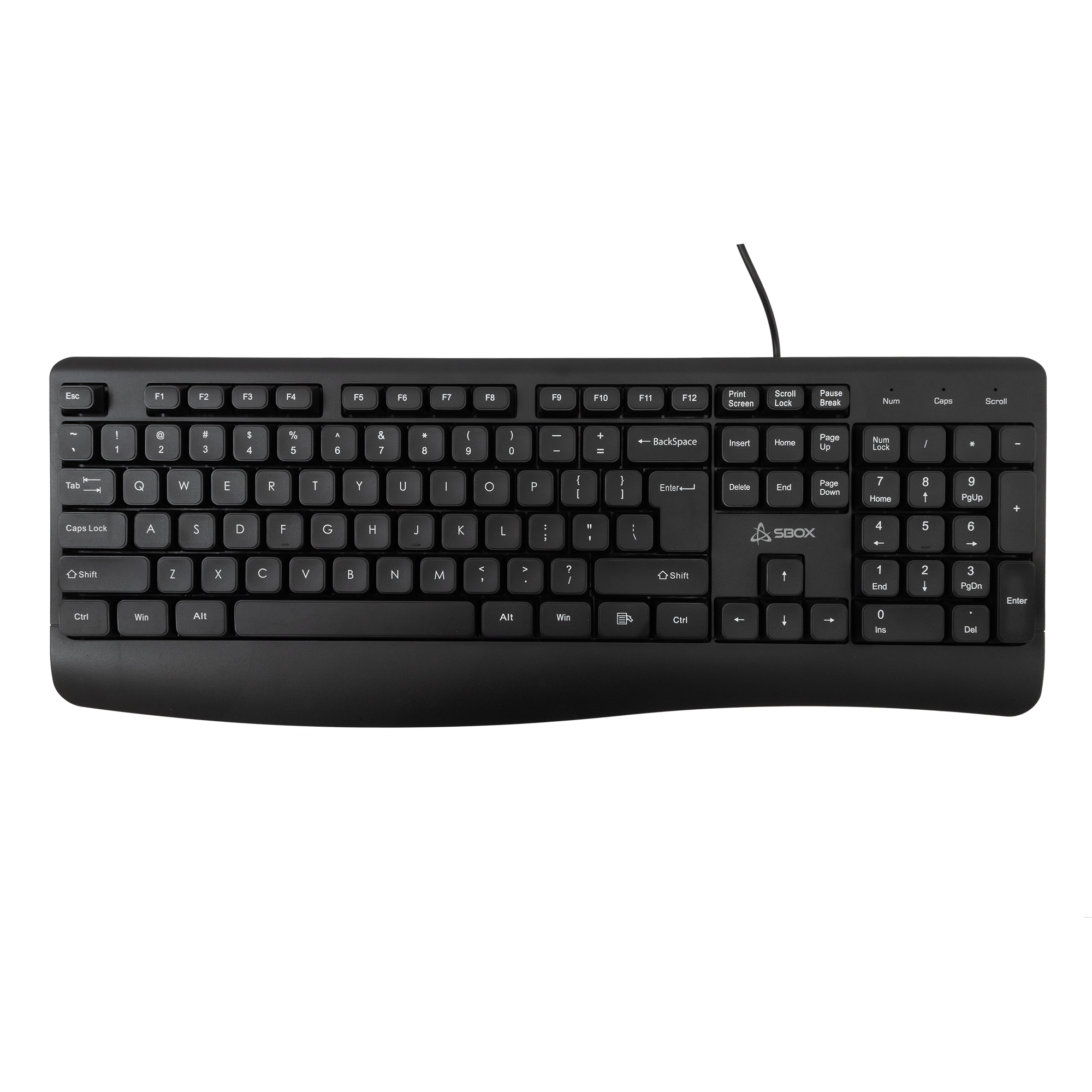 Sbox K-103 Keyboard US Black T-MLX56765