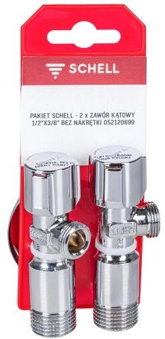 PAKIET: Zawór kątowy SCHELL COMFORT 1/2*3/8