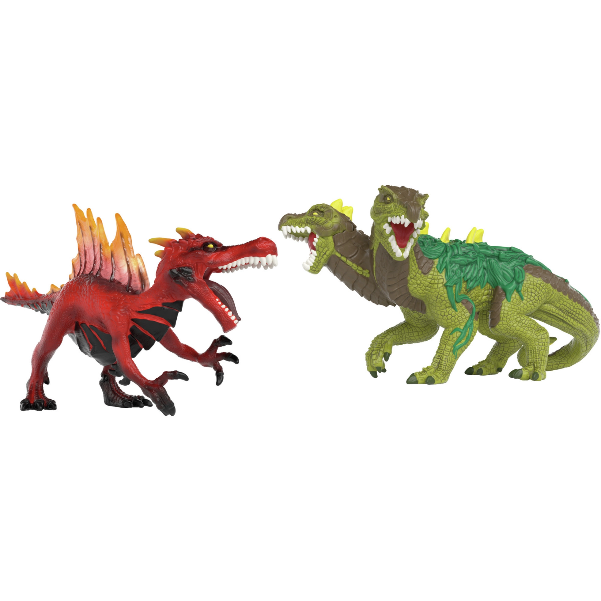 Schleich Fire Saurian vs. Jungle Lizard