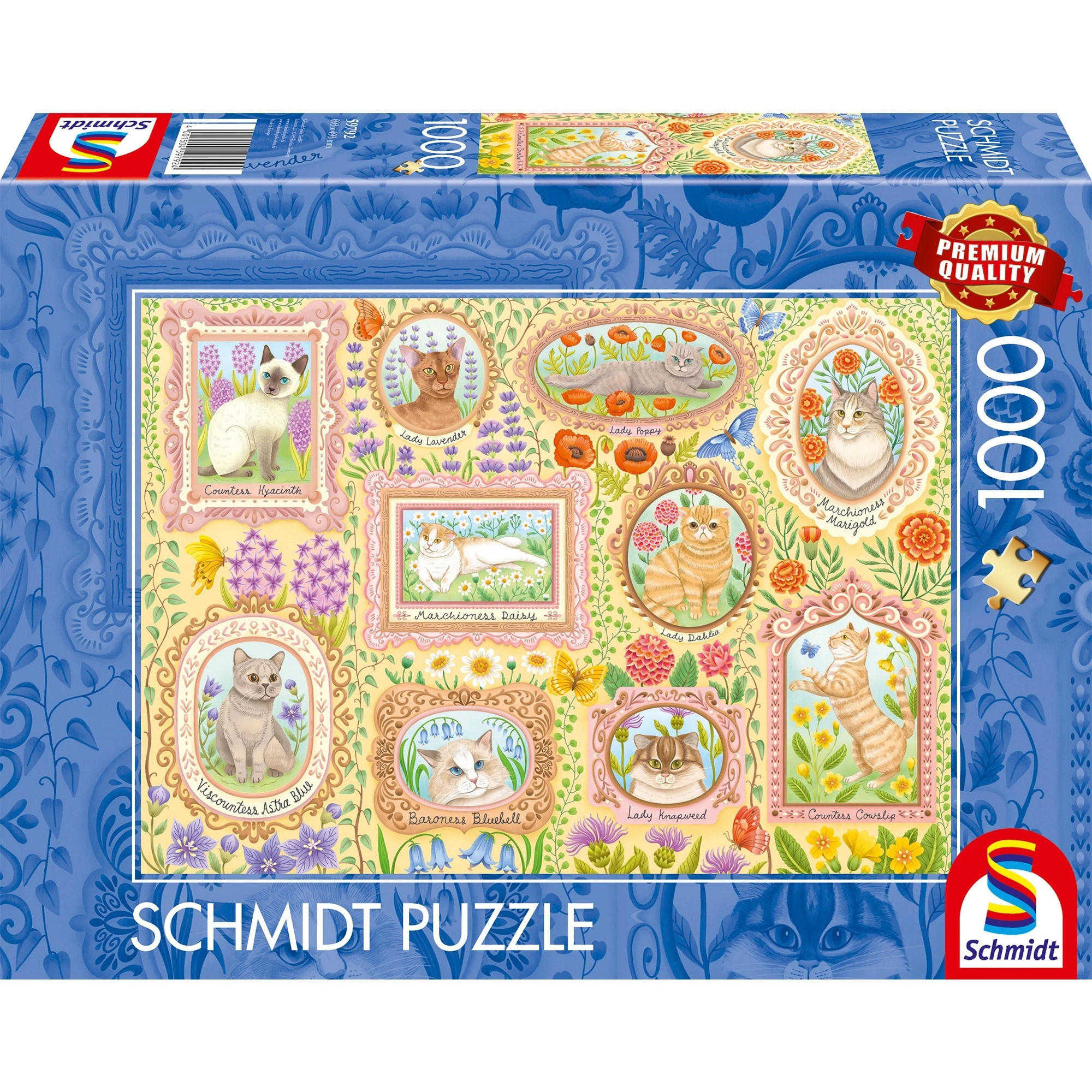 Puzzle PQ 1000 Portrety kociej socjety