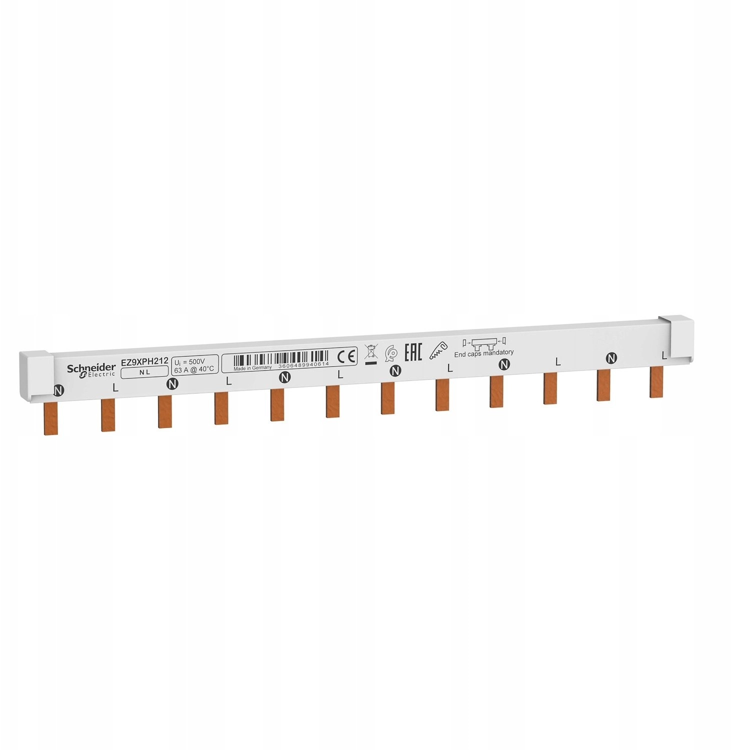 Schneider Pin rail for top terminals