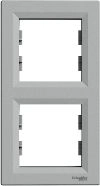 Schneider Electric 2-gang vertical aluminum frame