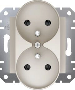 Schneider Electric Gniazdo podwójne z/u bez