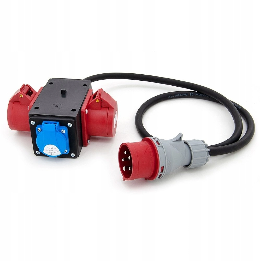 Power splitter portable adapter IP44 2x16A