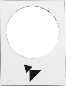 Schneider Electric Description plate  white  rectangular