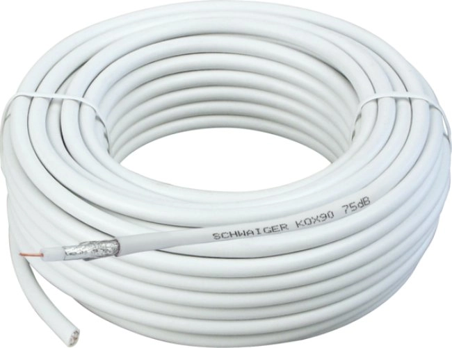 Schwaiger Koaxial-Antennen-Kabel 75 dB 2-fach 7mm