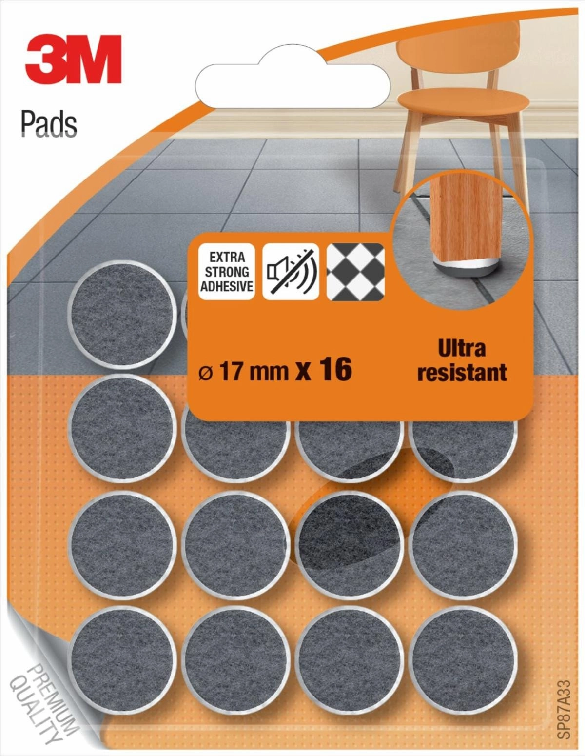 3M SP87A33 furniture floor protector pad