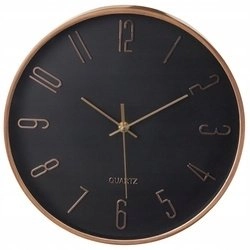 Segnale Wall clock with wood-colored frame