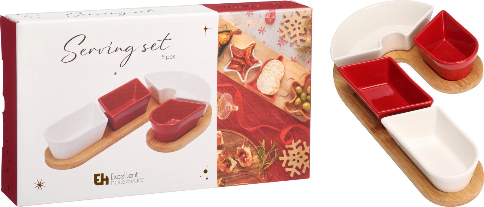 Selsey Set of 5 candy cane-shaped