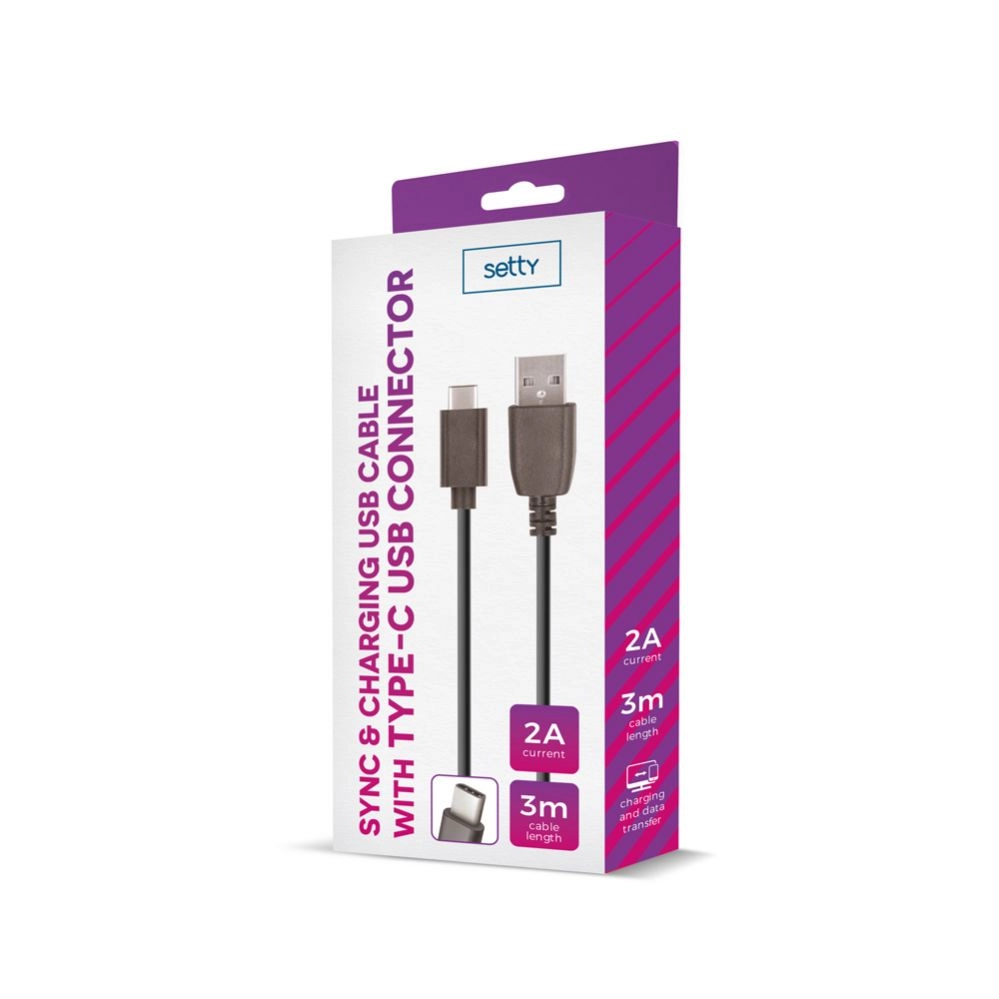 Kabelis Setty Universal USB Cable 3m
