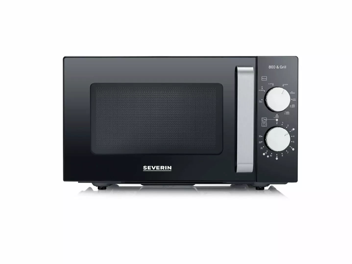 Severin MW 7762 microwave Black  Stainless