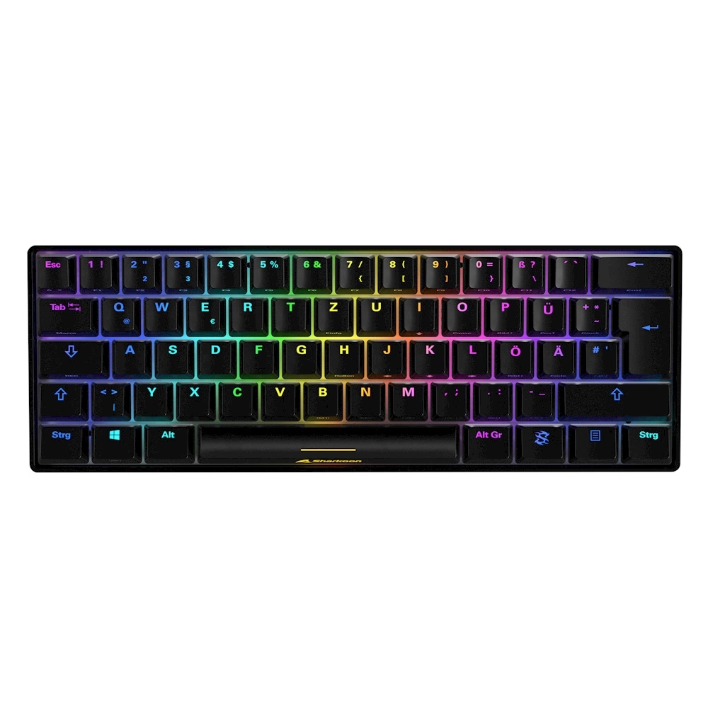 Sharkoon SGK50 S4 tastatūra Speļu USB QWERTZ Vācu Melns