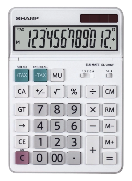 Sharp EL-340W calculator Desktop Display White