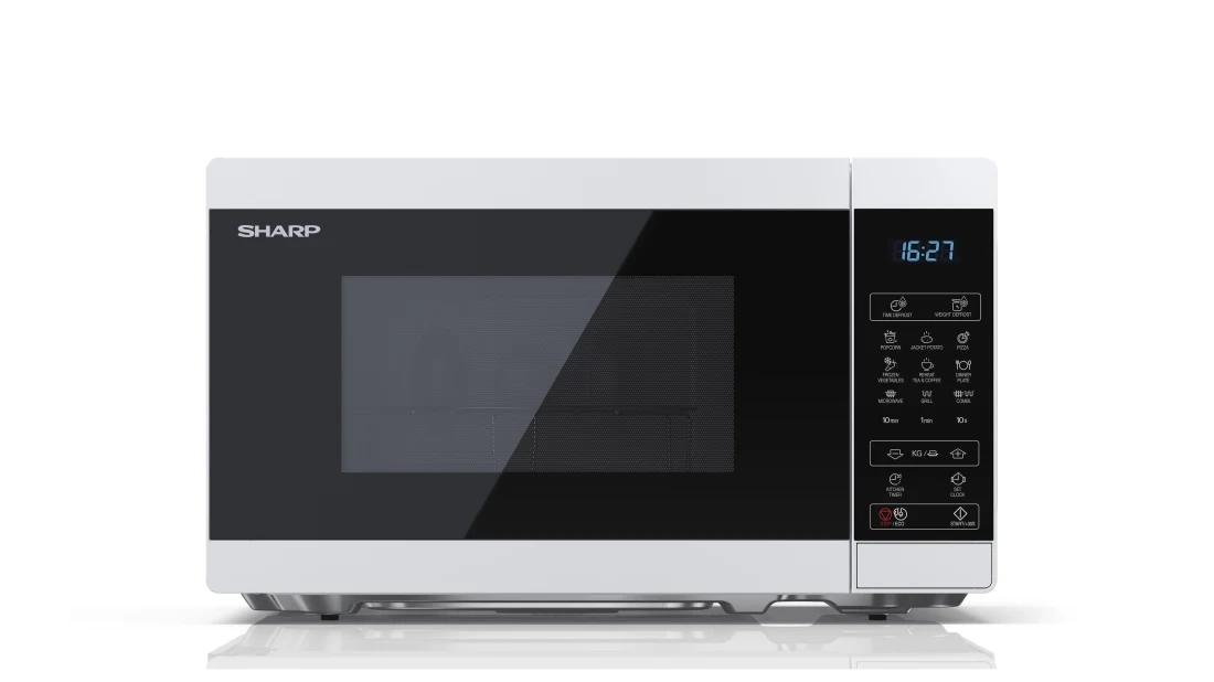 Sharp YC-MG02E-W microwave Blue White Countertop
