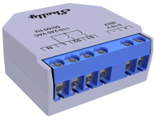 Shelly Plus 0-10V Built-in Dimmer Blue