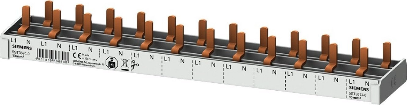 Shumee Busbar 1P+N 10mm2 pin  12