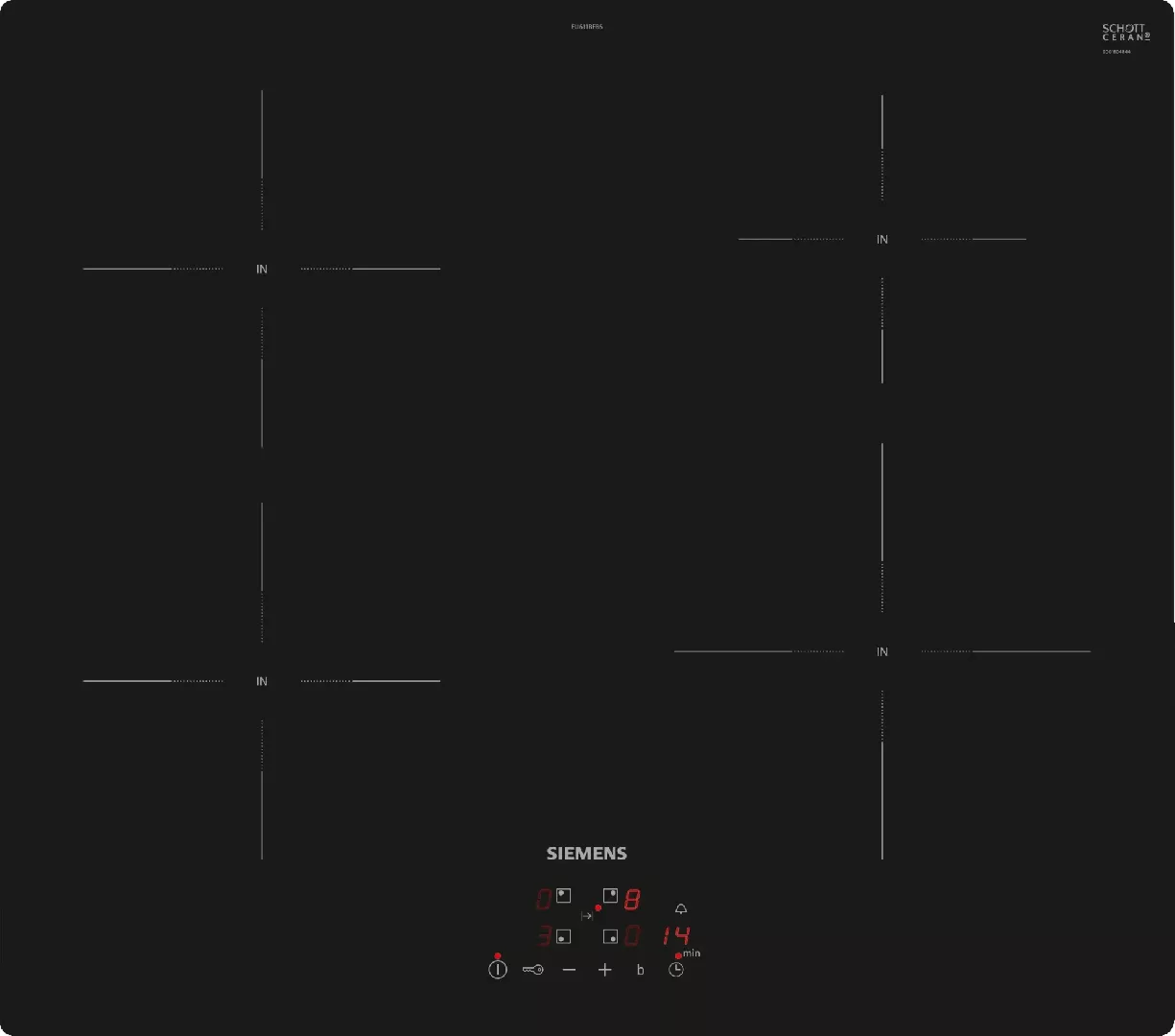 Siemens iQ100 EU611BEB6E hob Black Built-in