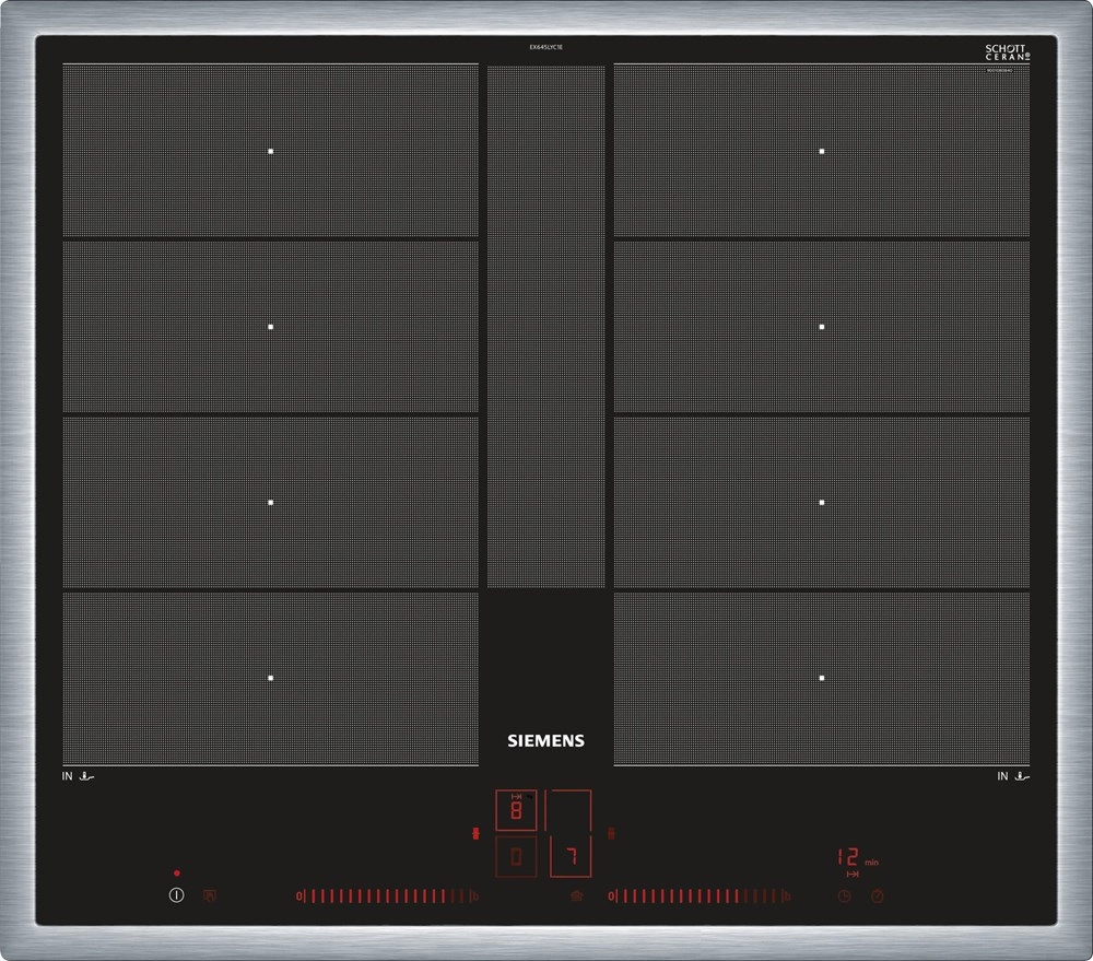 Siemens iQ700 Black  Stainless steel Built-in