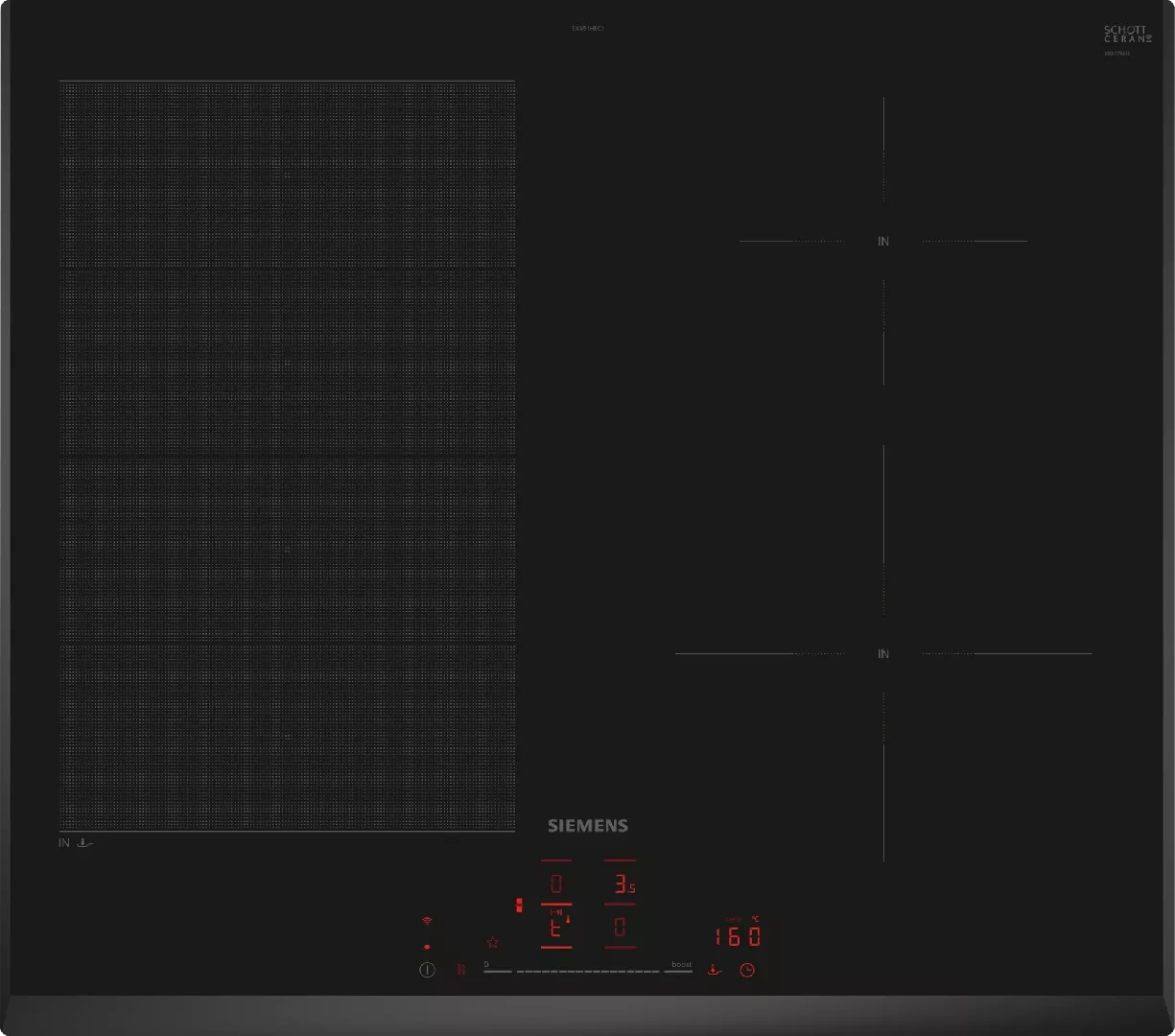 Siemens iQ700 EX651HEC1E hob Black Built-in