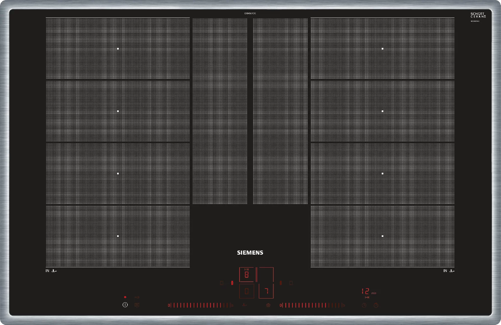 Siemens EX845LYC1E hob Black  Stainless steel