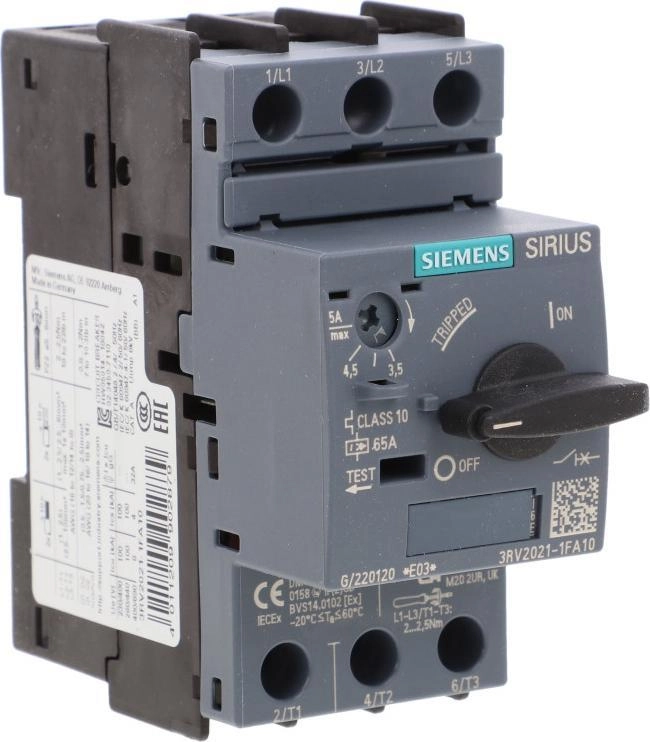 Siemens 3RV2021-1FA10 slēgiekārta 0001-00012-62403 3RV2021-1FA10 4011209902879