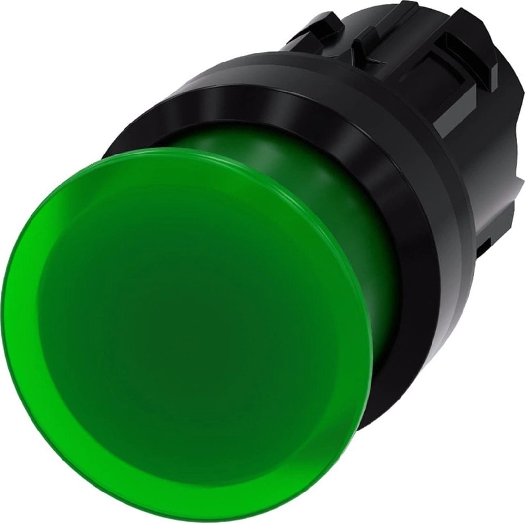 Siemens Illuminated mushroom button 22mm round