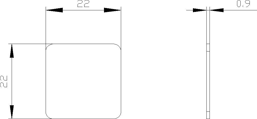 Siemens Self-adhesive label for cassettes 22x22mm