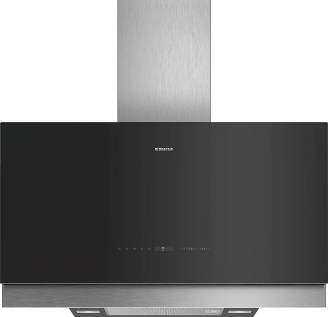 Black glass 90 cm wide wall
