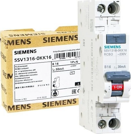 Siemens Residual overcurrent circuit breaker 2P