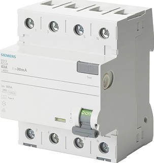 Siemens 5SV3 RCCB  25A  4 Pole