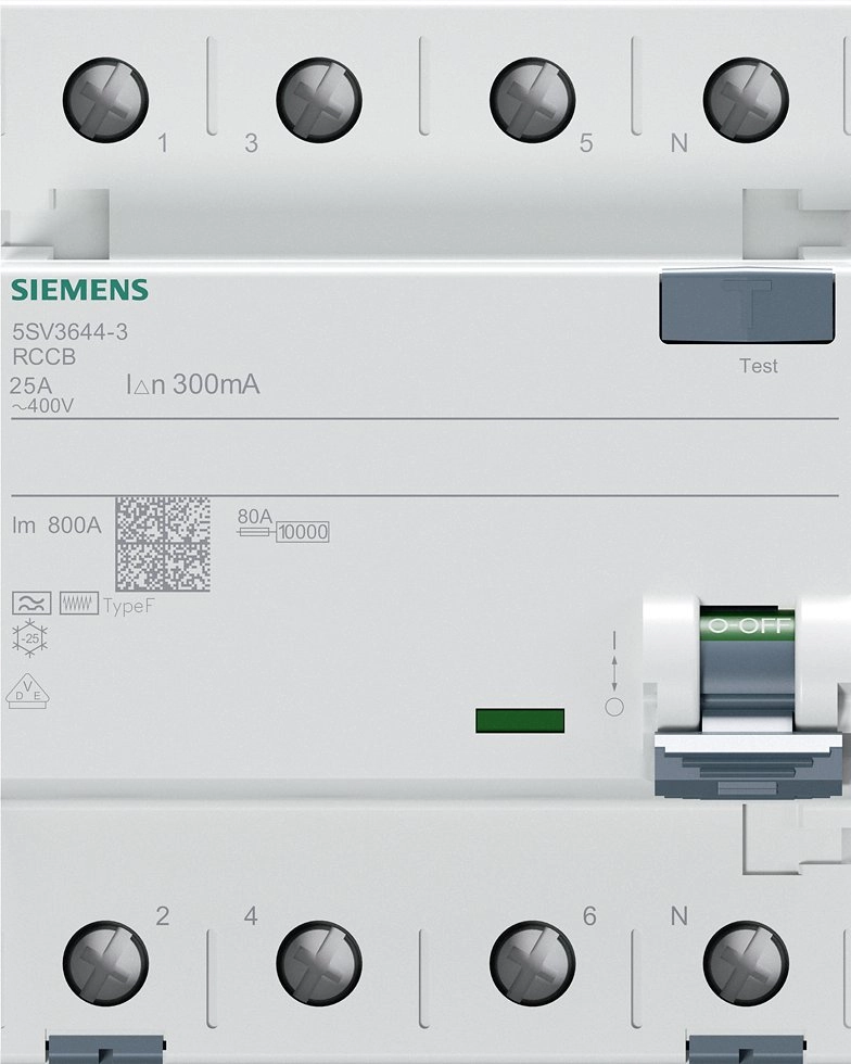 Residual current circuit breaker 4P 40A