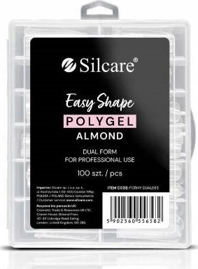 SILCARE_Dual acrylic gel molds Clear Almond