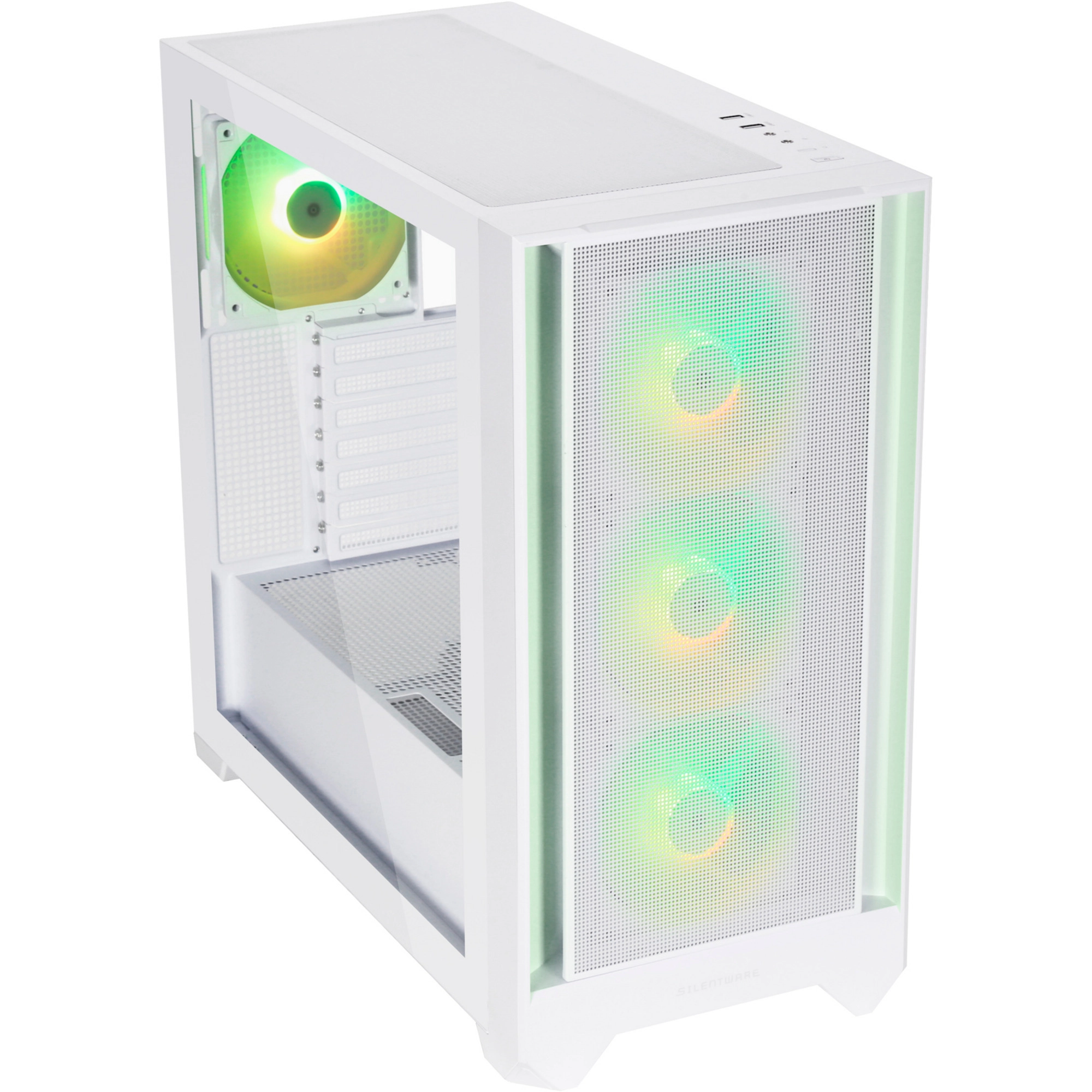 Silentware Flow 110 ARGB (white  tempered
