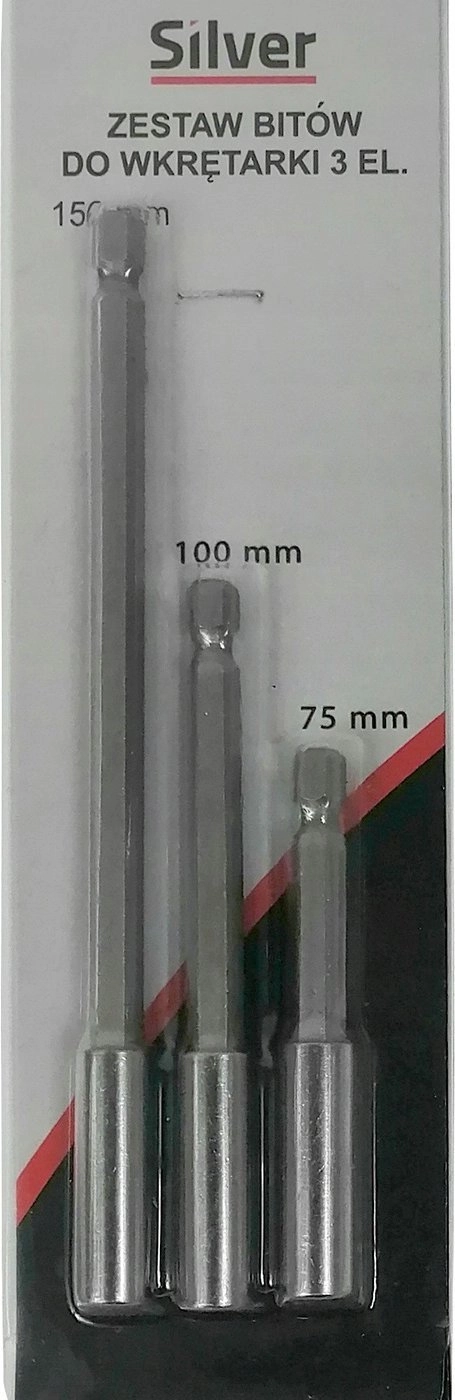 Silver MAGNETIC BIT HOLDER 75/100/150mm /3