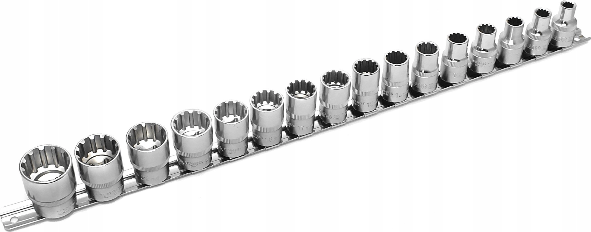 Silver SPLINE SOCKETS 16 pcs. 12-ANGLE