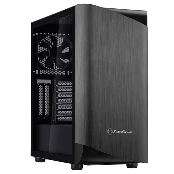 Silverstone SETA A1 Midi Tower Melns, Titāns
