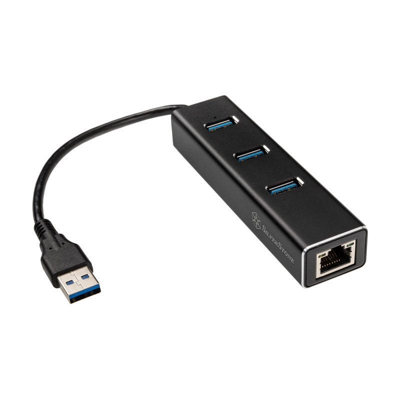 HUB USB SilverStone 1x RJ-45  +